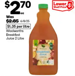 Woolworths Woolworths breakfast juice offer
