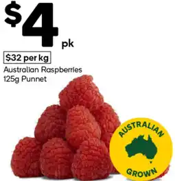 Woolworths Australian raspberries punnet offer