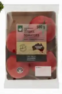 Woolworths Truss tomatoes offer