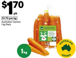 Woolworths Australian grown. reindeer carrots offer
