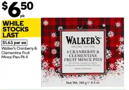 Woolworths Walker's Cranberry & Clementine Fruit Mince Pies offer