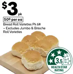Woolworths Bread roll varieties offer
