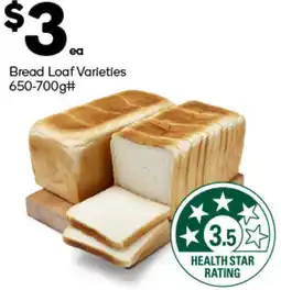 Woolworths Bread loaf varieties offer