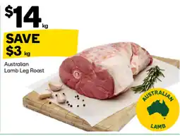 Woolworths Australian Lamb Leg Roast offer