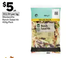 Woolworths Woolworths ranch salad kit pack offer