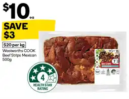 Woolworths Woolworths cook beef strips mexican offer