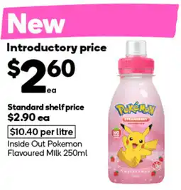 Woolworths Inside out pokemon flavoured milk offer