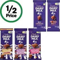 Woolworths Cadbury Dairy Milk, Bubbly or Marvellous Creations Blocks 150-190g offer