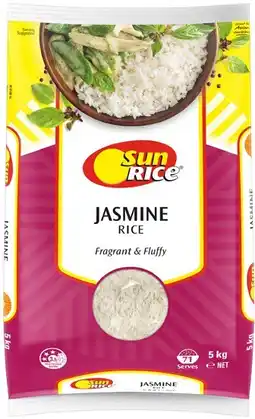 Coles Sunrice Jasmine Rice 5kg offer