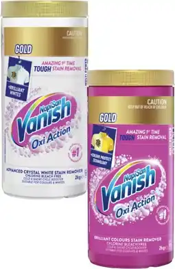 Coles Vanish NapiSan Oxi Action Gold Stain Remover Powder 2kg offer