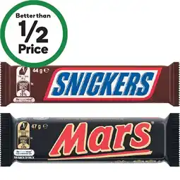Woolworths Mars Medium Bars 44-50g offer