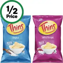 Woolworths Thins Potato Chips 150-175g offer