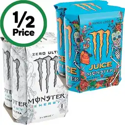Woolworths Monster Energy Drink 4 x 500ml offer