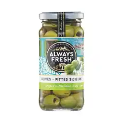 Woolworths Always Fresh Sicilian Olives Pitted 230g offer