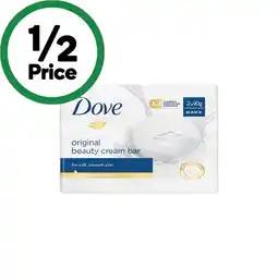 Woolworths Dove Beauty Cream Bar Original 2 x 90g offer