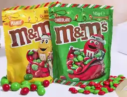 Coles Mars M&Ms Red & Green Share Bag 165g offer