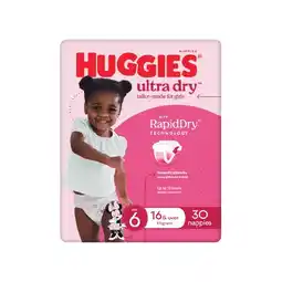 Woolworths Huggies Ultra Dry Nappies Pk 30-54 offer
