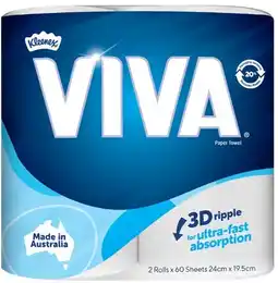 Coles Viva Paper Towel 2 Pack offer