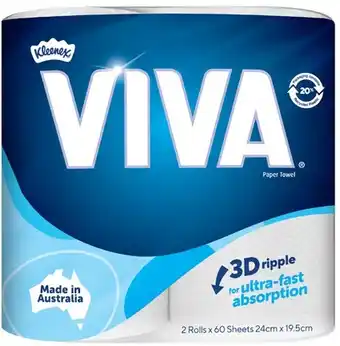 Coles Viva Paper Towel 2 Pack offer