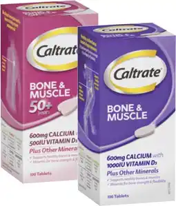Coles Caltrate Bone & Muscle Health Tablets 100 Pack offer