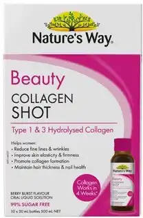 Coles Nature's Way Beauty Collagen Shot 50mL x 10 Pack offer