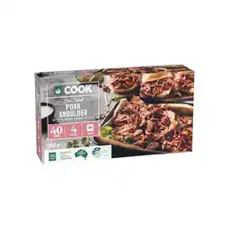 Woolworths Woolworths COOK Slow Cooked Pork Shoulder with Smokey BBQ Sauce 560g offer