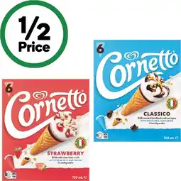 Woolworths Streets Cornetto 750ml Pk 6 offer