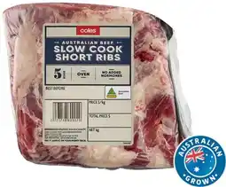 Coles Coles No Added Hormones Slow Cook Beef Ribs offer
