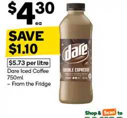 Woolworths Dare iced coffee offer