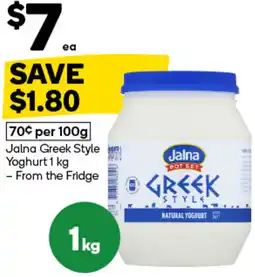 Woolworths Jalna greek style yoghurt offer