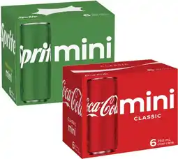 Coles Coca-Cola, Fanta or Sprite Soft Drink 6x250mL offer