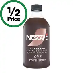 Woolworths Nescafé Espresso Concentrate Liquid Coffee 500ml offer