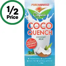 Woolworths Pureharvest Coco Quench Coconut Milk 1 Litre offer