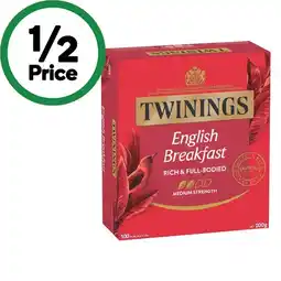 Woolworths Twinings Tea Bags Pk 80-100 offer