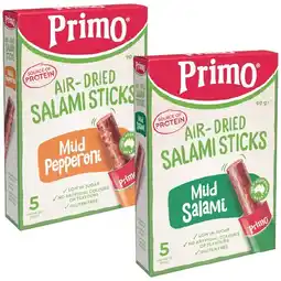 Woolworths Primo Salami Sticks 90g Pk 5 offer