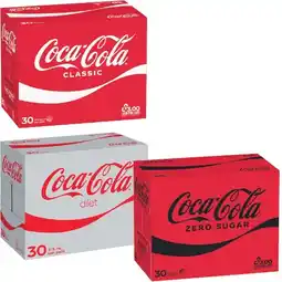 Woolworths Coca-Cola Classic, Diet or Zero Sugar Soft Drink Varieties 30 x 375ml offer