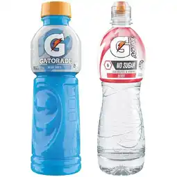 Woolworths Gatorade Sports Drink or G-Active Flavoured Water 600ml offer