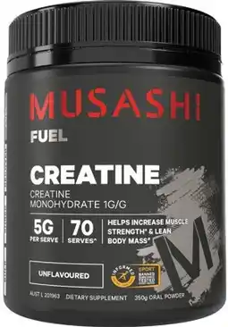 Coles Musashi Creatine 350g offer