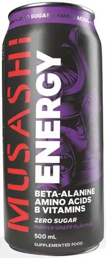 Coles Musashi Energy Drink 500mL offer