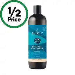 Woolworths Sukin Body Wash 500ml offer