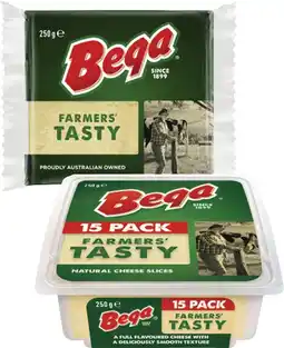 Coles Bega Cheese Block, Slices or Grated 250g offer