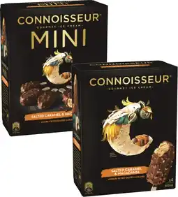 Coles Connoisseur Ice Cream Sticks 4 Pack-6 Pack 360mL-400mL offer