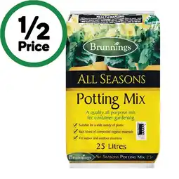 Woolworths Brunnings All Seasons Potting Mix 25 Litre offer