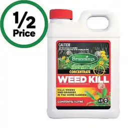 Woolworths Brunnings Weed Kill Concentrate 1 Litre offer