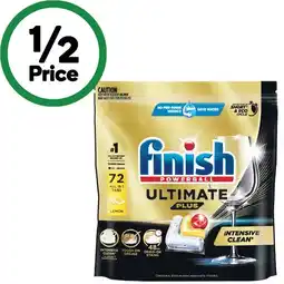 Woolworths Finish Ultimate Plus Dishwasher Tablets Pk 72 offer