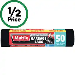 Woolworths Multix Extra Wide Garbage Bags Roll Pk 50 offer