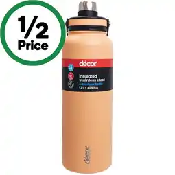 Woolworths Décor Adventurer Double Wall Stainless Steel Bottle 1.2 Litre offer