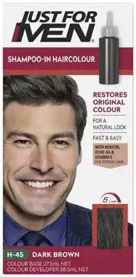 Coles Just For Men Dark Brown Black Hair Colour 1 Each offer