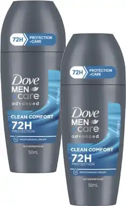 Coles Dove Advanced 72hr Roll On Deodorant 50mL offer