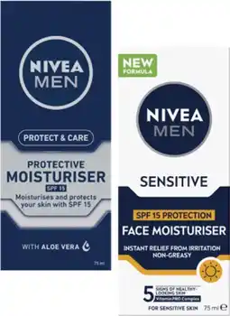 Coles Nivea Men Protect Moisturiser SPF15 75mL offer